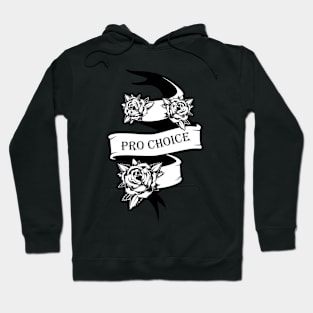 Pro Choice Vintage Ribbon Black and white Hoodie